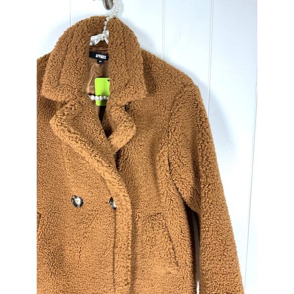 Apparis Kids Anouch Sherpa Teddy Coat in Camel Size 16 NWT - Picture 2 of 7